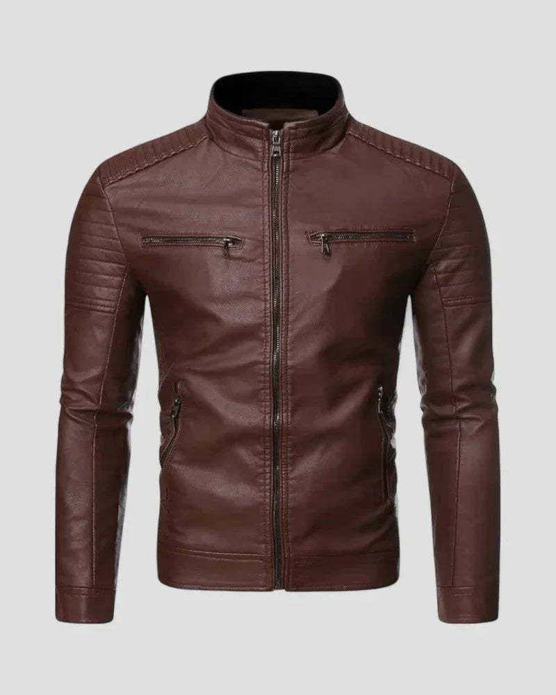 Mäns Bikerjacka Slim Fit 1