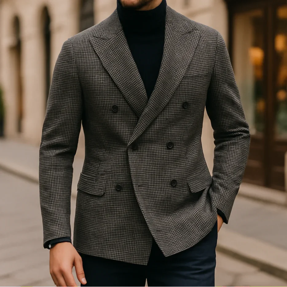 Mäns Blazer Modern Stil Kavaj Med Jeans 5