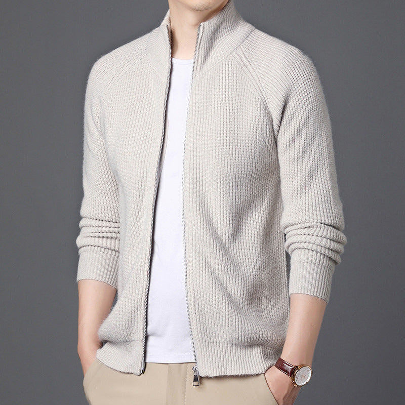 Mäns Cardigan med Dragkedja och Avslappnad Passform 3