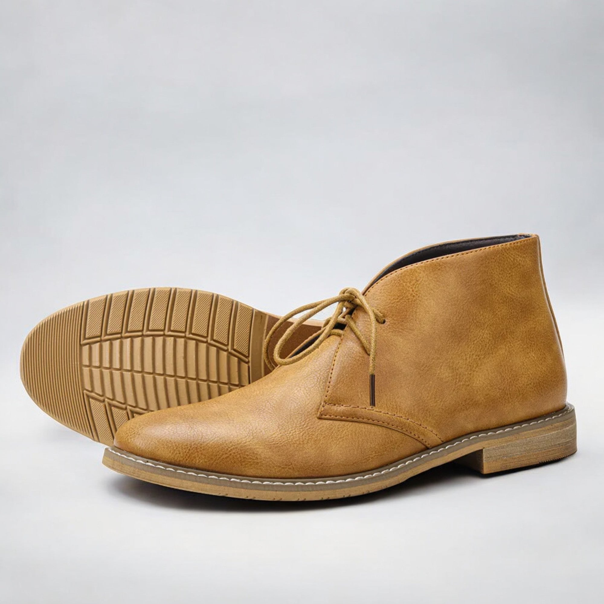 Mäns Chukka Boots Klassisk Stil Snörning 3
