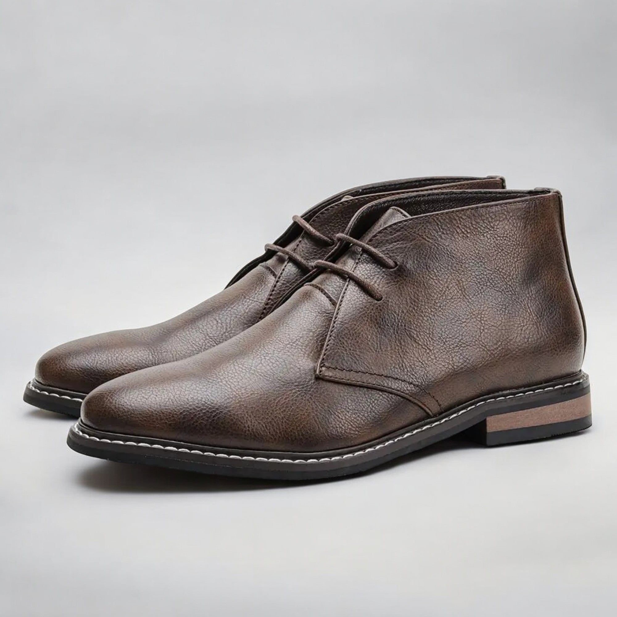 Mäns Chukka Boots Klassisk Stil Snörning 5