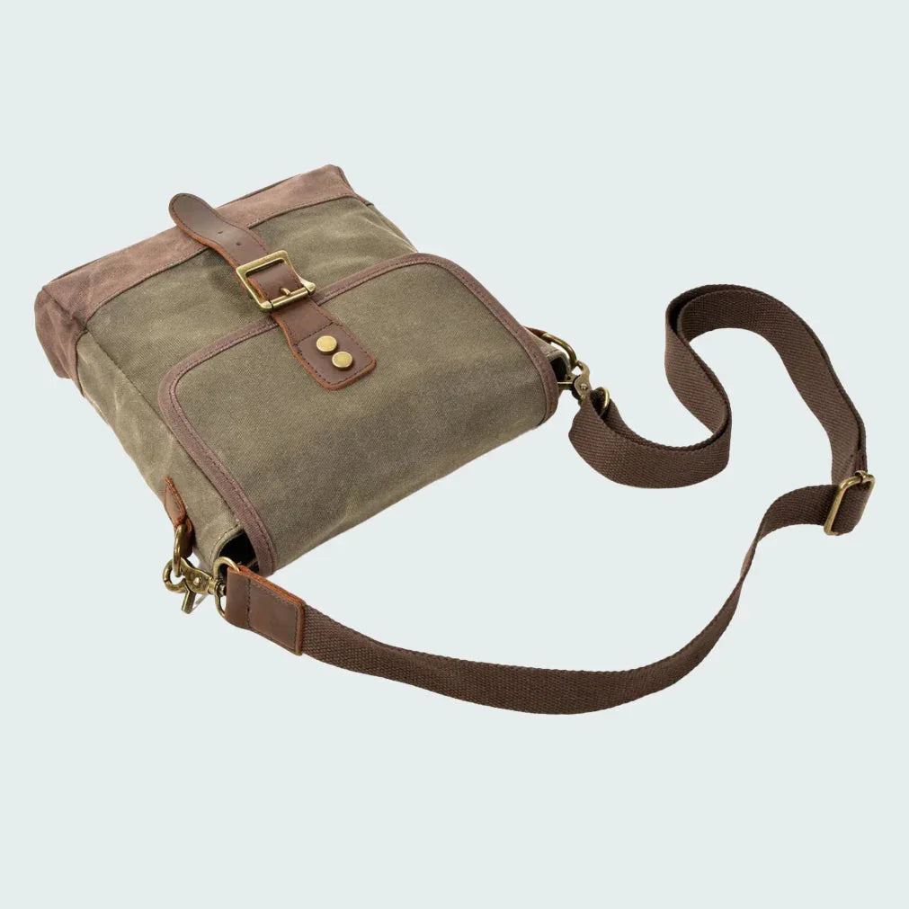 Mäns Crossbody Väska Vintage Stil Med Justerbar Axelrem 7