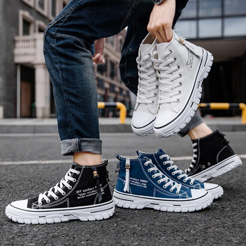 Mäns Höga Sneakers Urban Stil 3
