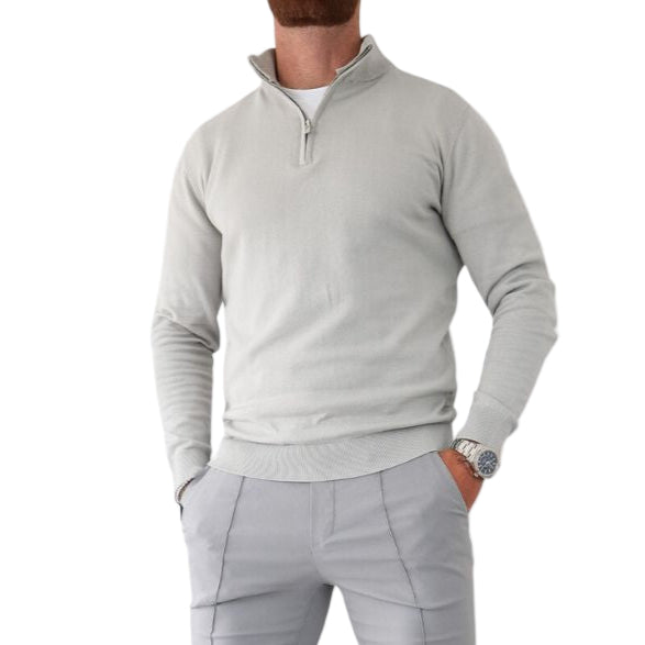 Mäns Jumper Halv Dragkedja Modern Stil 0