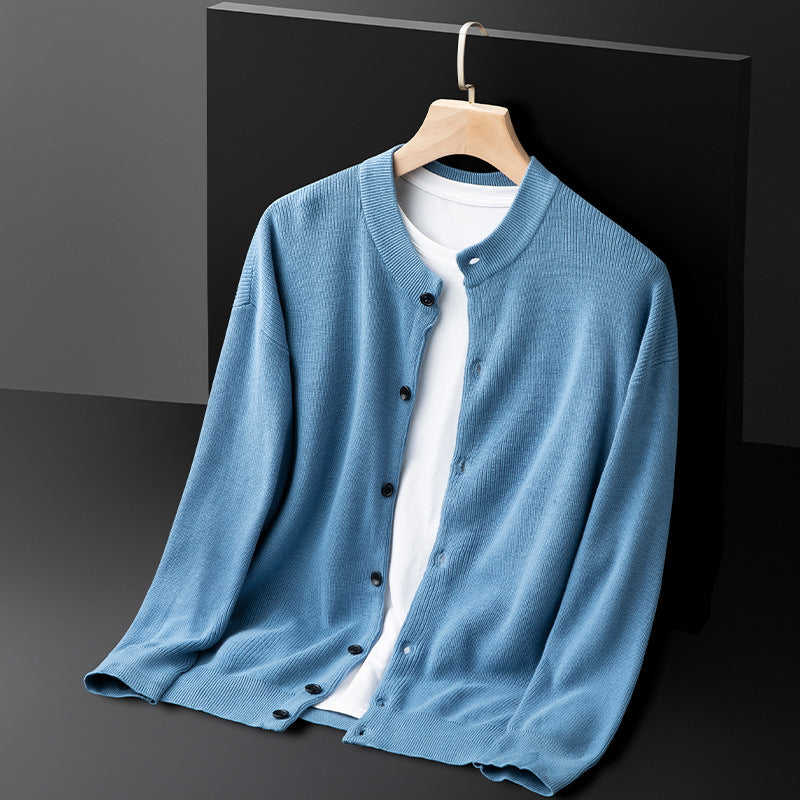 Mäns Kofta Slim Fit Med Knapp 1