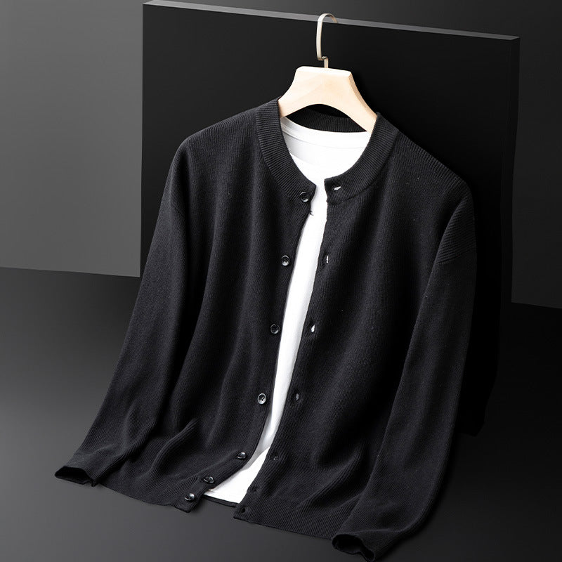 Mäns Kofta Slim Fit Med Knapp 2