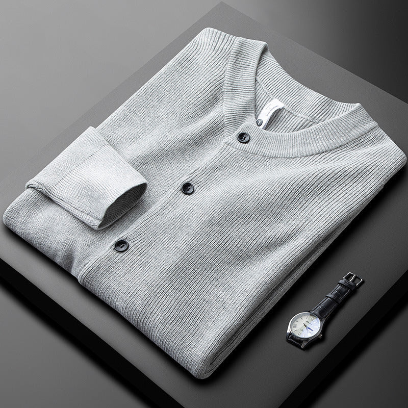 Mäns Kofta Slim Fit Med Knapp 3