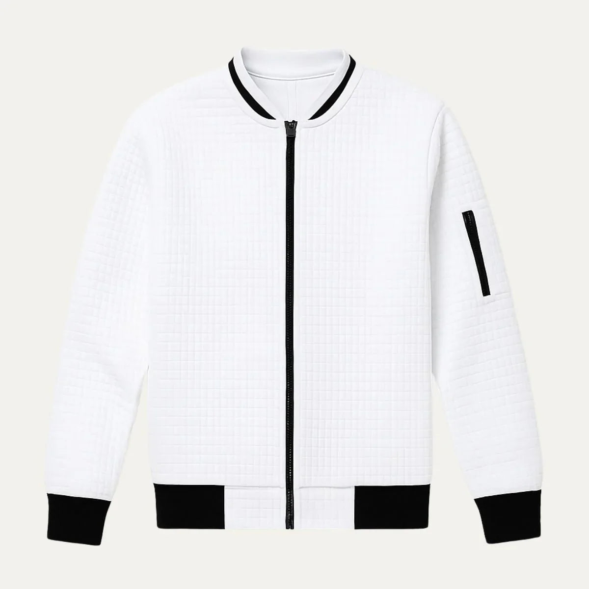 Mäns Kofta med Dragkedja och Stativkrage Stilren 2