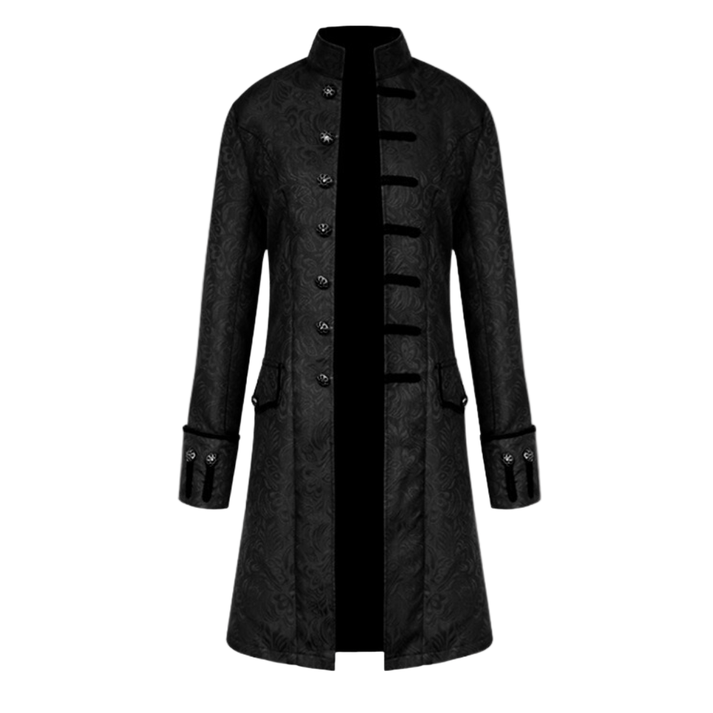 Mäns Lång Kappa Medeltidsstil Komfortabel Passform 0