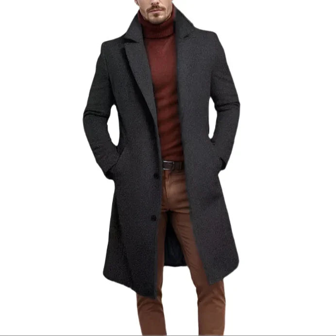 Mäns Mellanlång Kappa Klassisk Stil 7