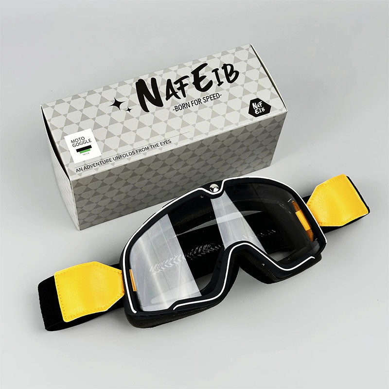 Mäns Motorcykelglasögon Retro Stil Hjälmkompatibla 10