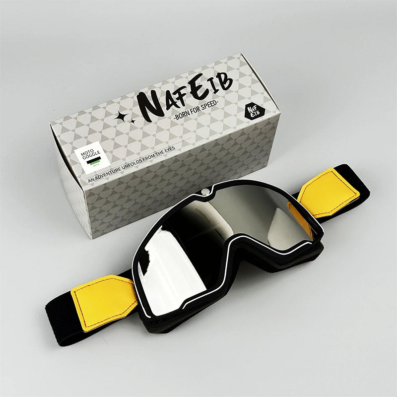 Mäns Motorcykelglasögon Retro Stil Hjälmkompatibla 14