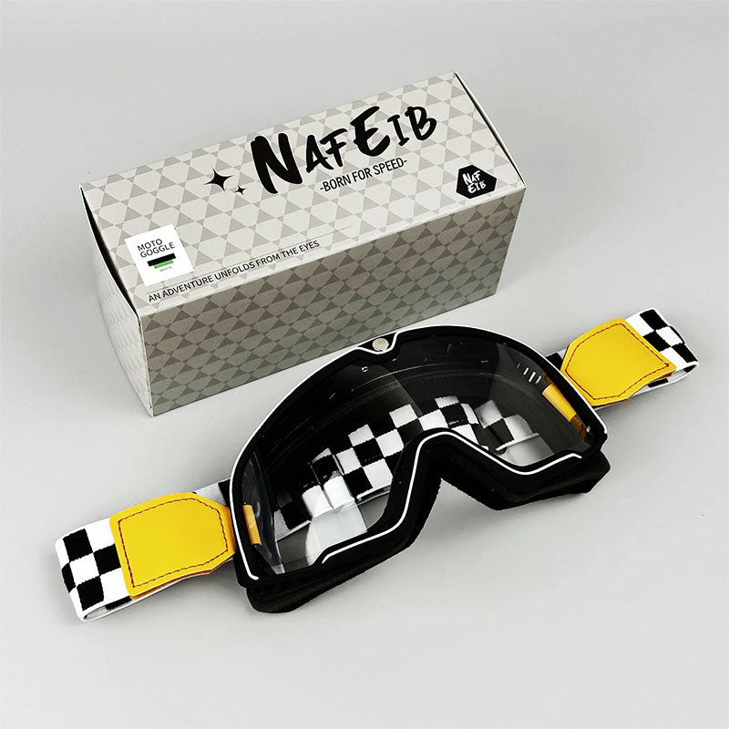 Mäns Motorcykelglasögon Retro Stil Hjälmkompatibla 3