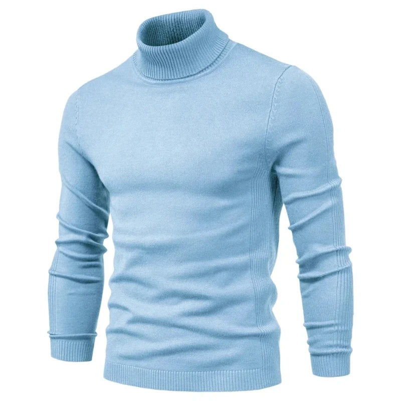 Mäns Polotröja Turtleneck Klassisk Stil 10