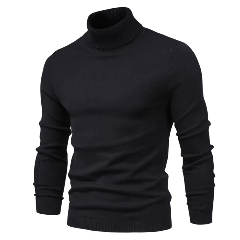 Mäns Polotröja Turtleneck Klassisk Stil 7