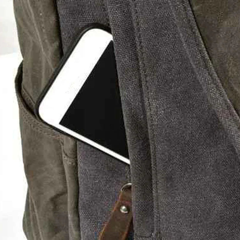 Mäns Ryggsäck Vattentät Med Laptopfack och Flera Fack 3