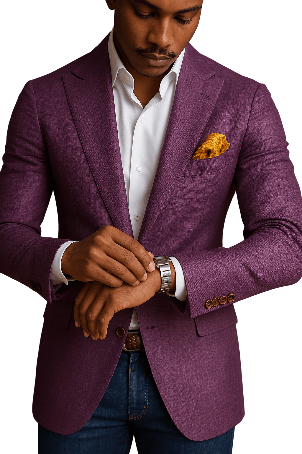 Mäns Slim Fit Kavaj Modern Design 0