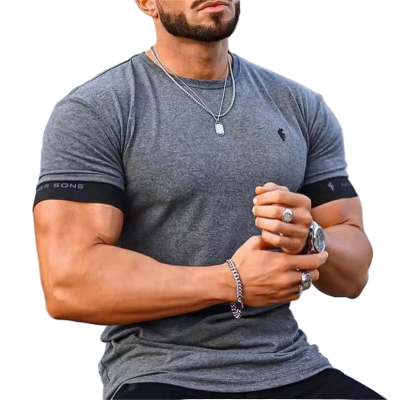 Mäns T-shirt Kortärmad Muscle Fit 0