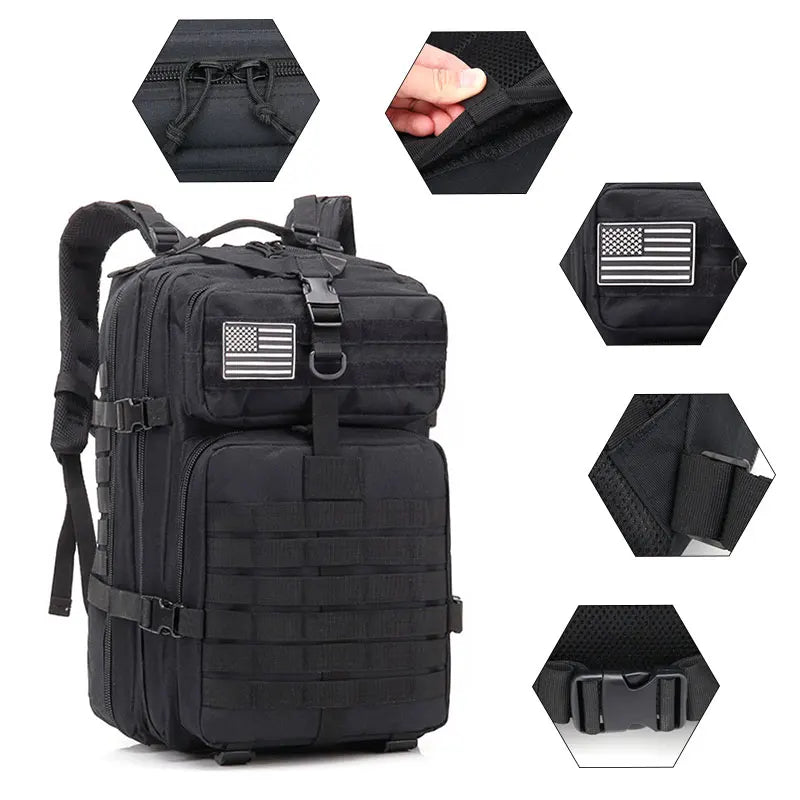 Mäns Tactical Ryggsäck 50L för Utomhusbruk 5