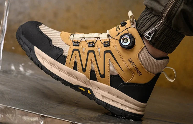 Mäns Taktiska Stövlar Sportig Design med Skyddande Ståltå 4