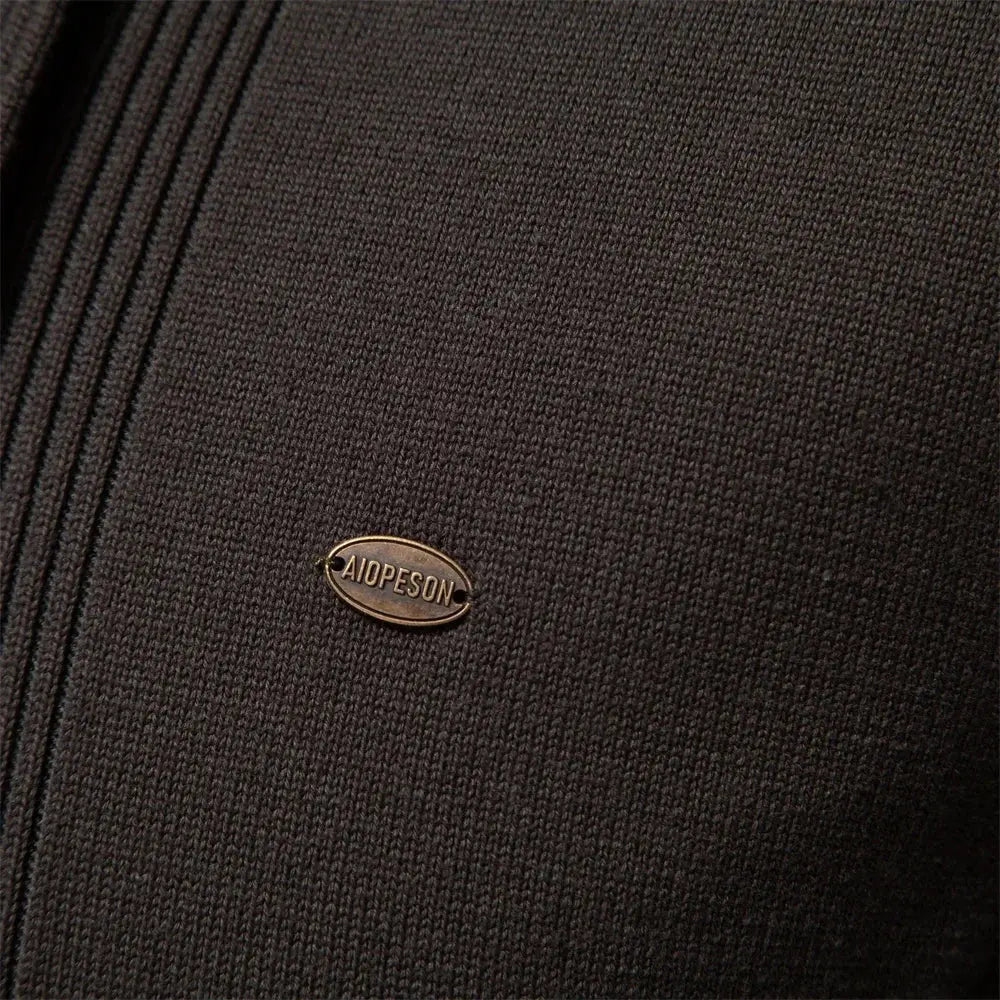 Mäns Vändbar Tröja Sjalstickad Design 4