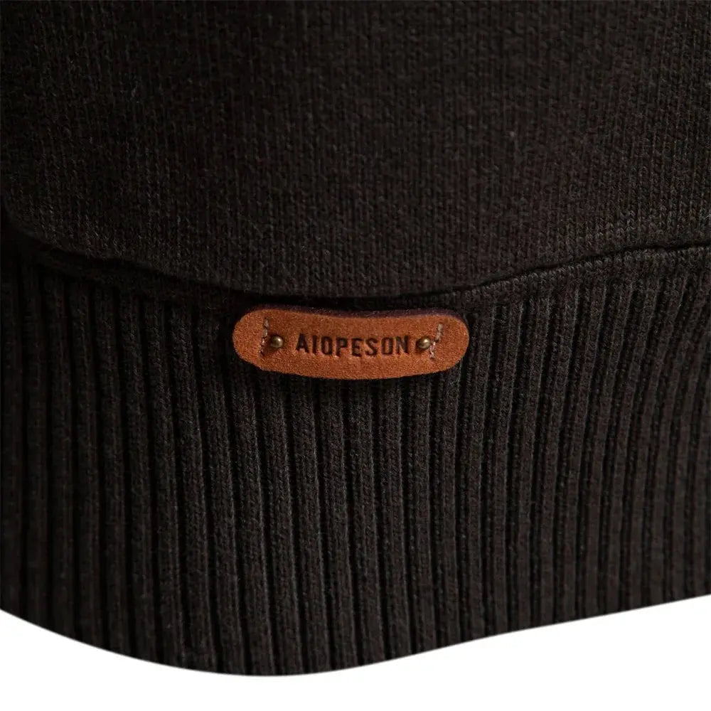 Mäns Vändbar Tröja Sjalstickad Design 5