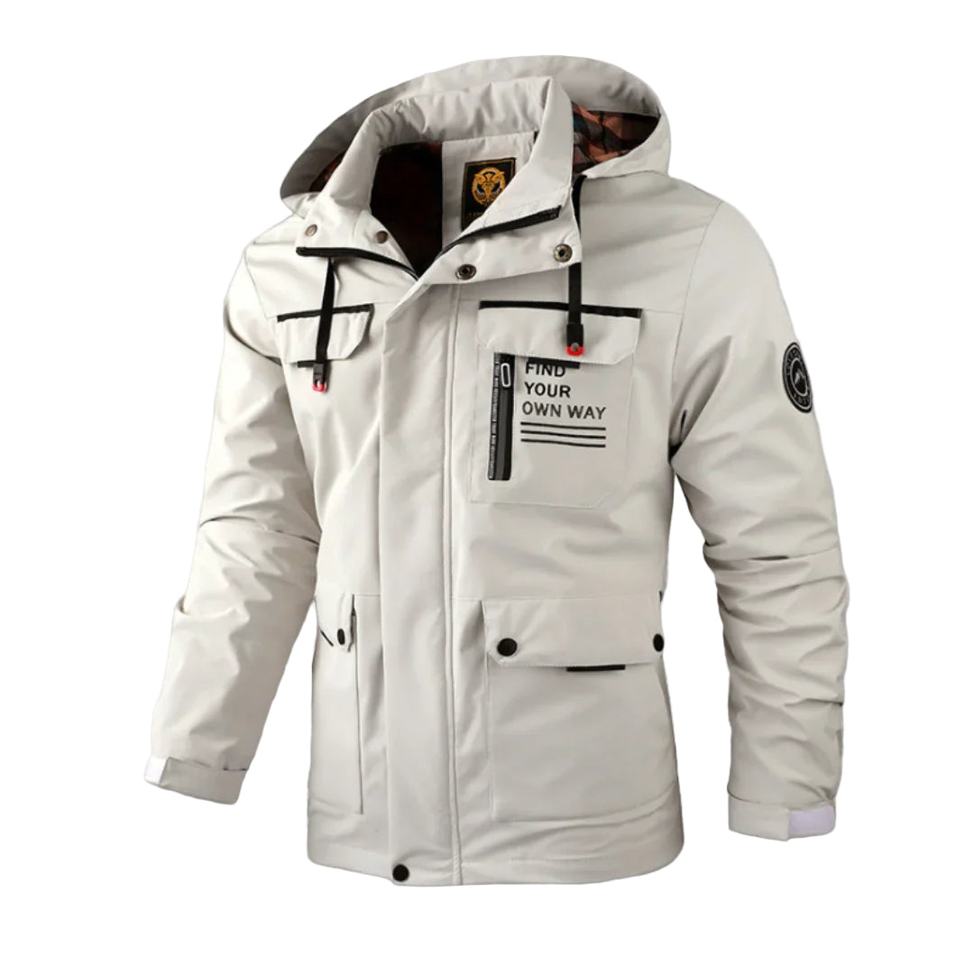 Mäns Vinterjacka Med Huva Vattentät Stilfull Design 0