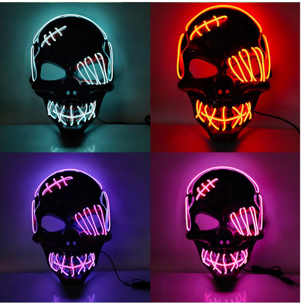 Mask för Halloween med Ljusfunktioner 8