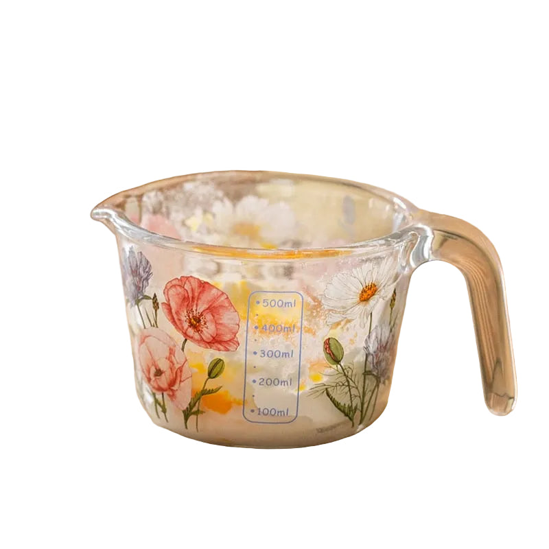 Mätkopp med Lock i Retro Blommor 0