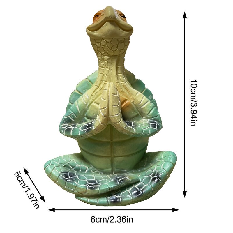 Meditativ Havssköldpadda Staty 0