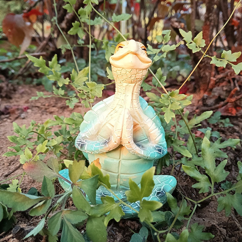 Meditativ Havssköldpadda Staty 2