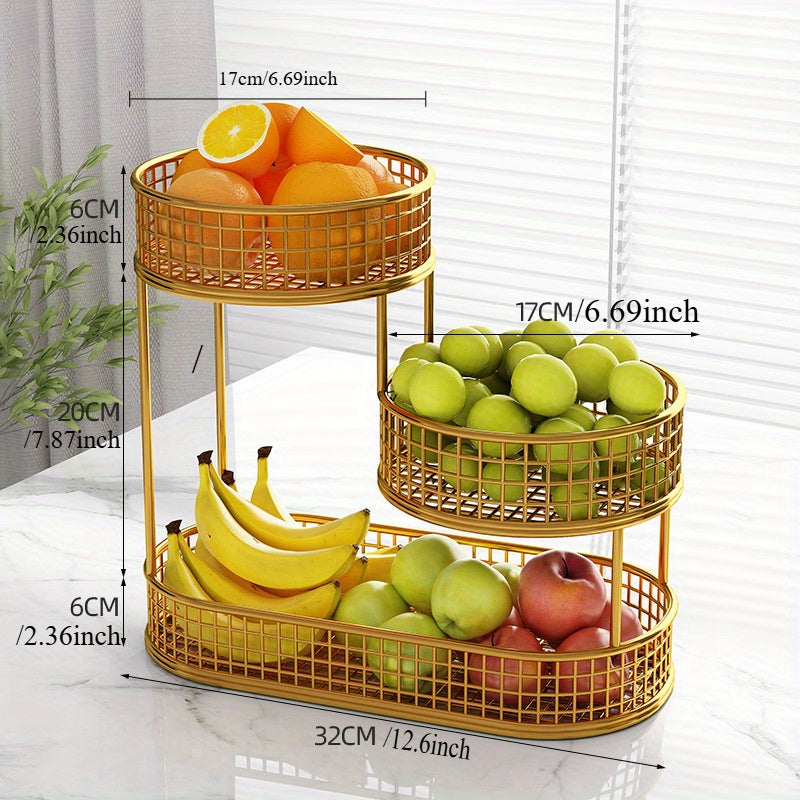 Metallfruktkorg Flera Våningar Modern Design 3