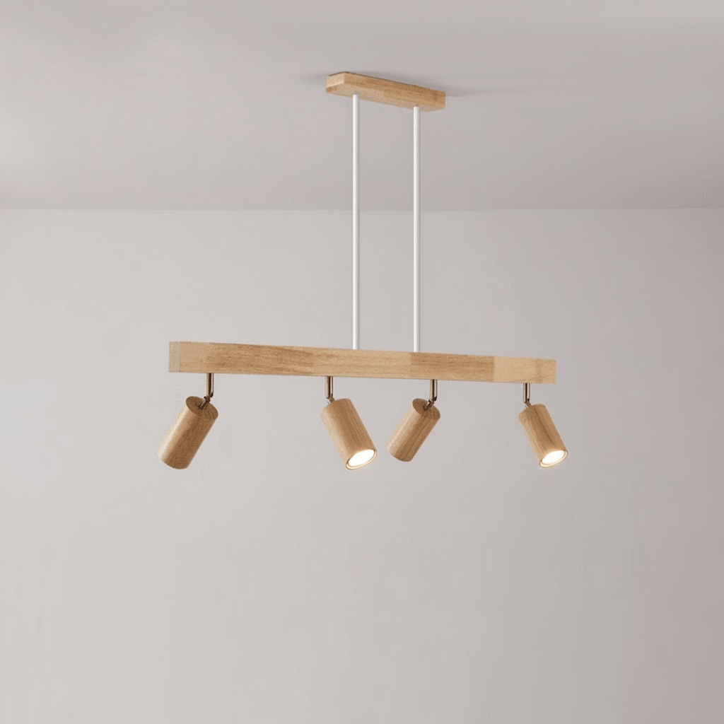 Minimalistisk LED-taklampa i Trä med Justerbar Ljusriktning 19