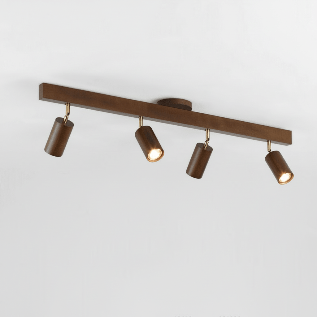 Minimalistisk LED-taklampa i Trä med Justerbar Ljusriktning 21