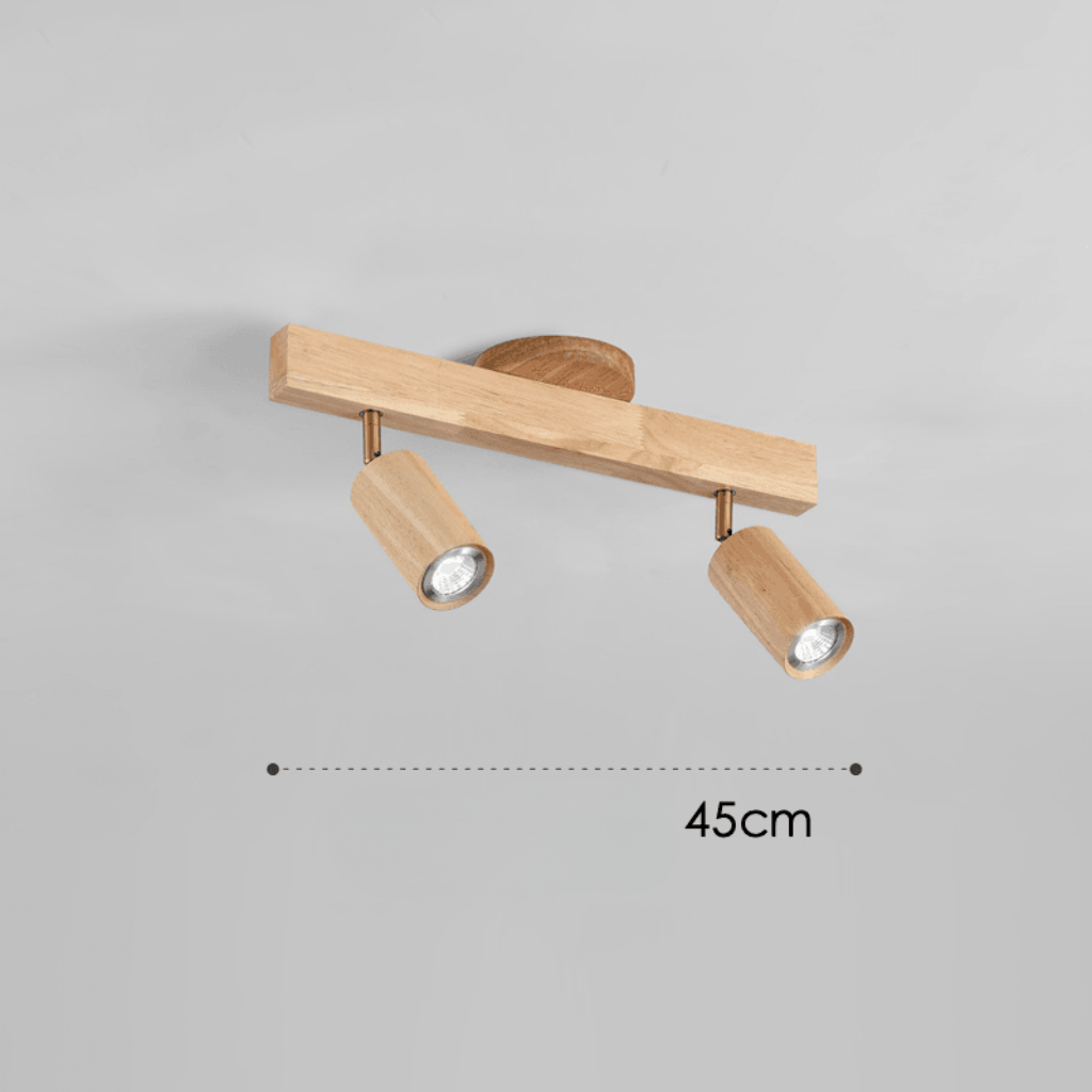 Minimalistisk LED-taklampa i Trä med Justerbar Ljusriktning 5