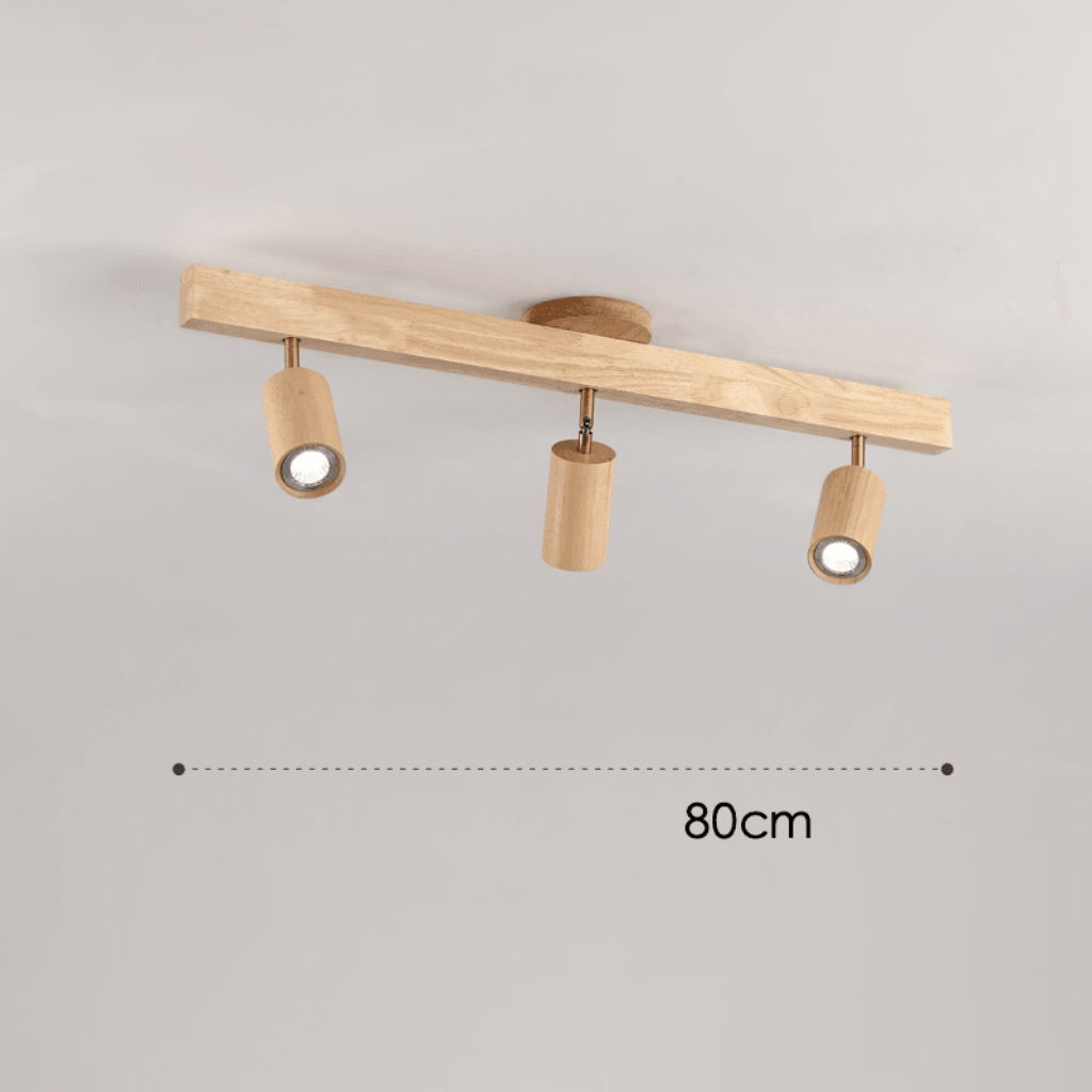 Minimalistisk LED-taklampa i Trä med Justerbar Ljusriktning 6