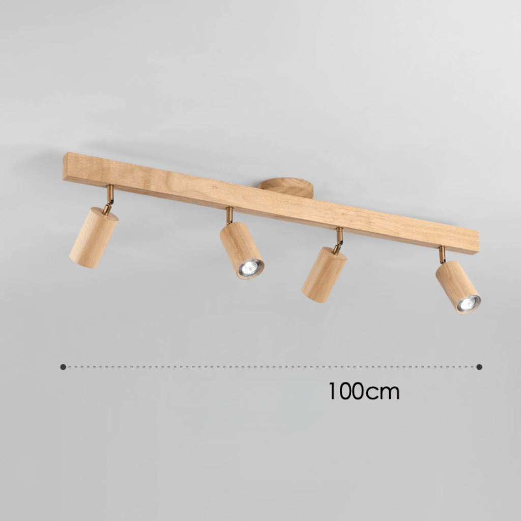 Minimalistisk LED-taklampa i Trä med Justerbar Ljusriktning 7