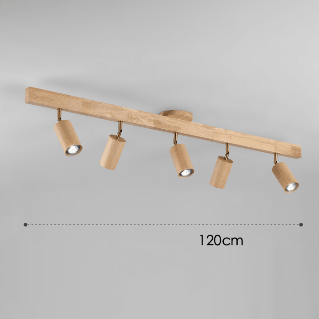 Minimalistisk LED-taklampa i Trä med Justerbar Ljusriktning 8