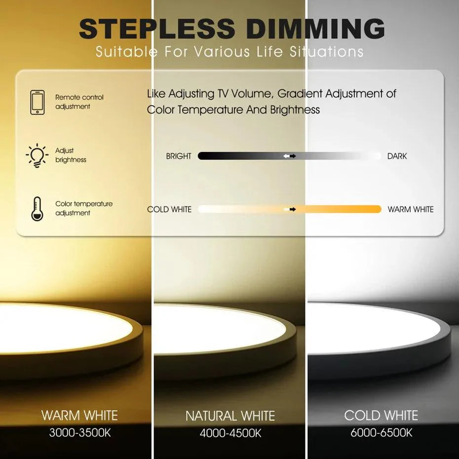 Minimalistisk Taklampa Rund för Vardagsrum och Sovrum 4