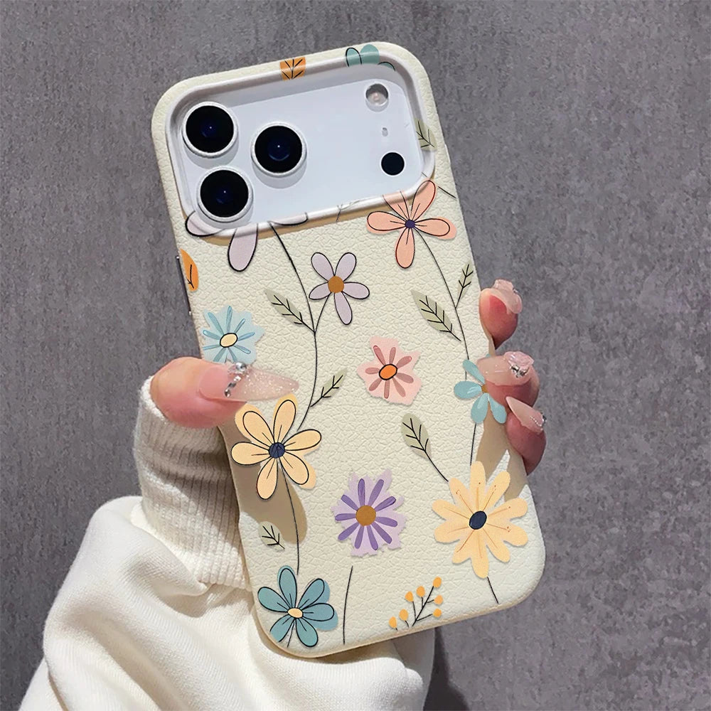 Mobilfodral för iPhone med Retro Blommor och Bumper Design 0