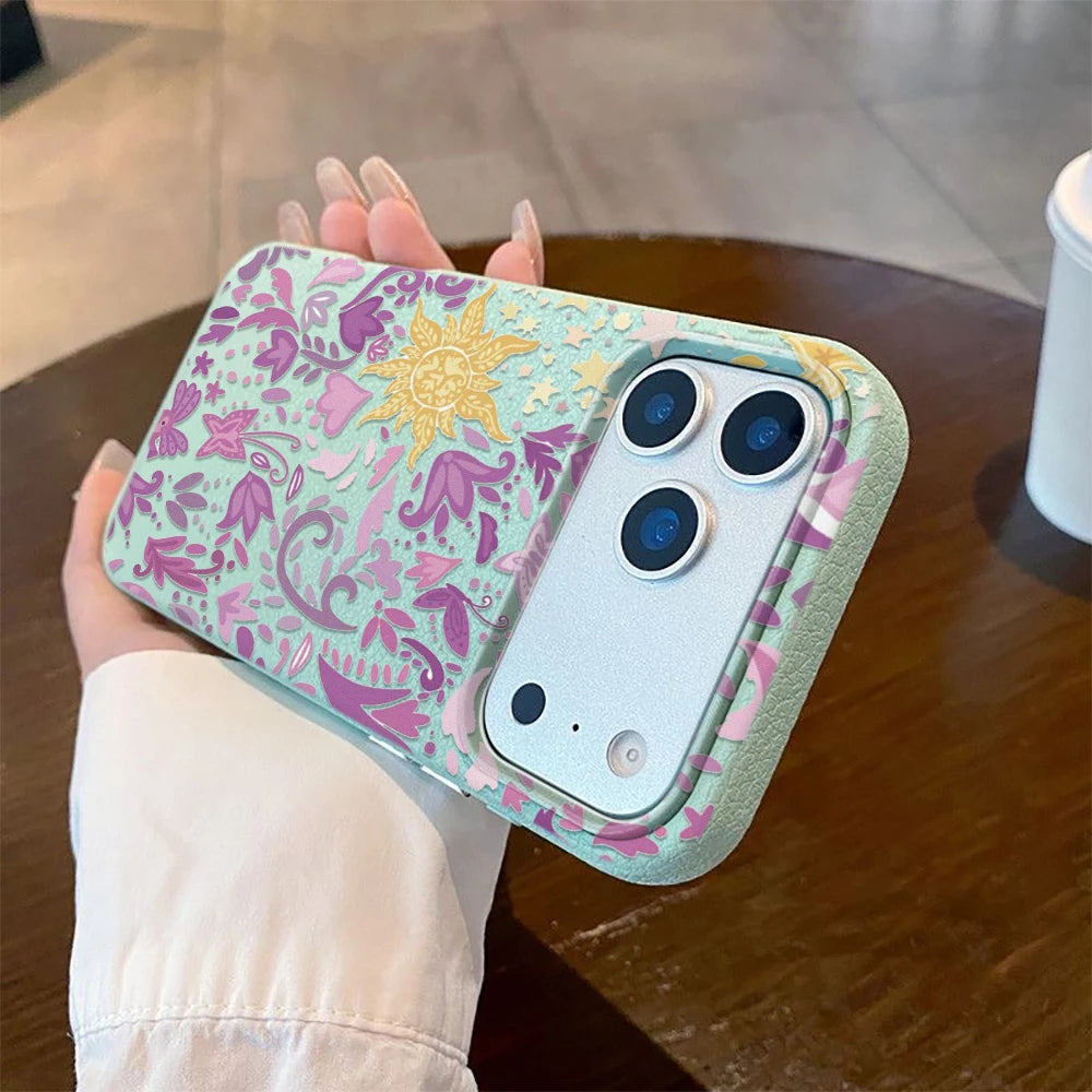 Mobilfodral för iPhone med Retro Blommor och Bumper Design 12