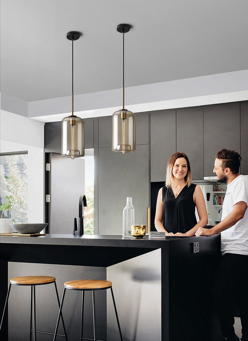 Modern Hänglampa i Glas 8
