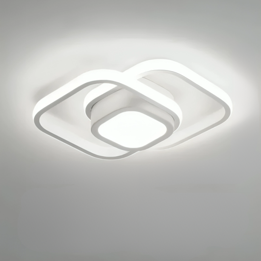 Modern LED-taklampa med Dubbelring Design 7