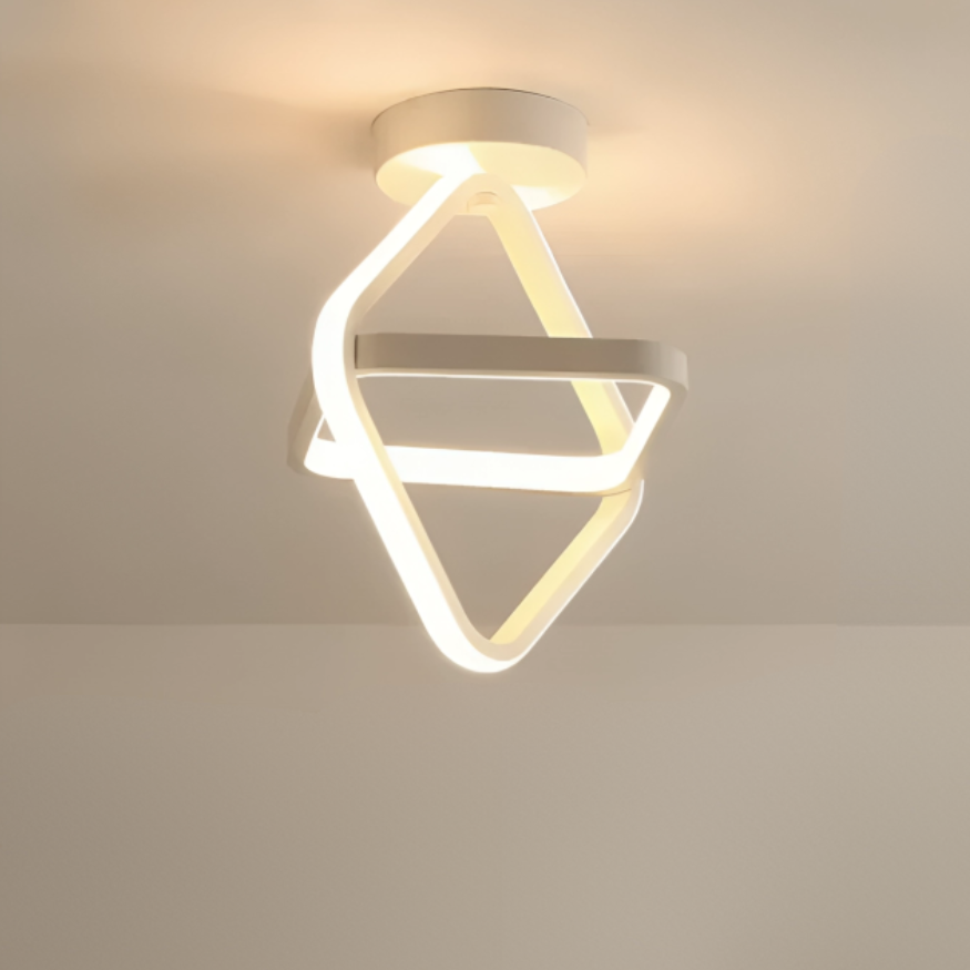 Modern LED-taklampa med Dubbelring Design 9