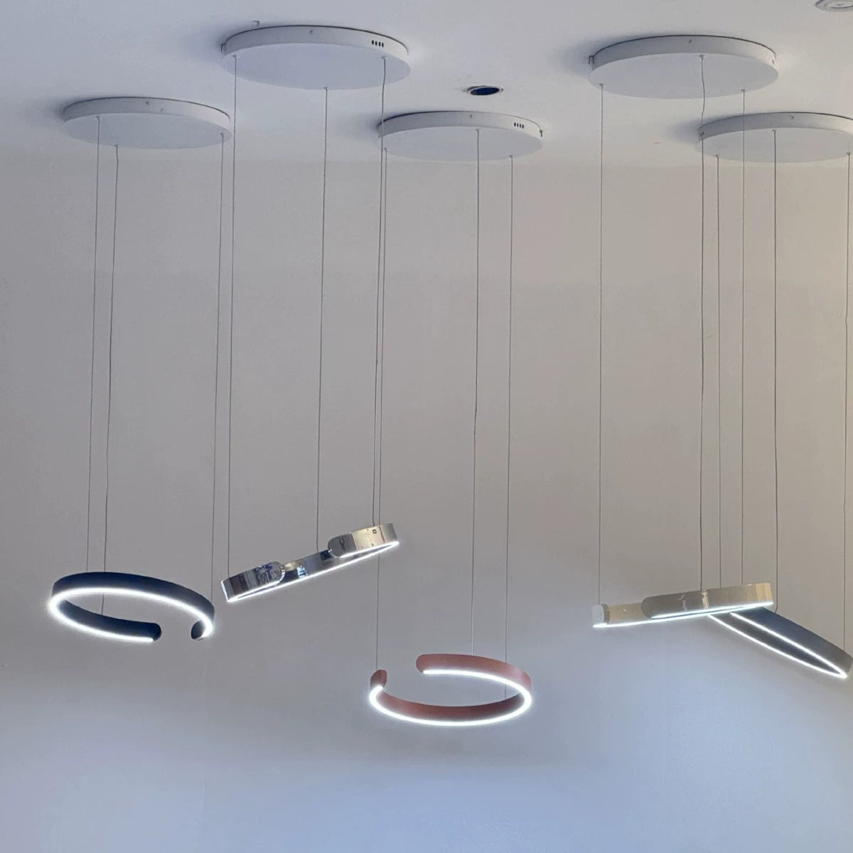 Modern Pendellampa Cirkulär Design för Kök och Vardagsrum 6