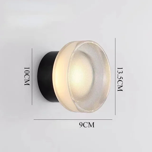 Modern Vägglampa Rund Design för Inomhusbruk - Sänglampa Vägg eller Badrumslampa Vägg 10