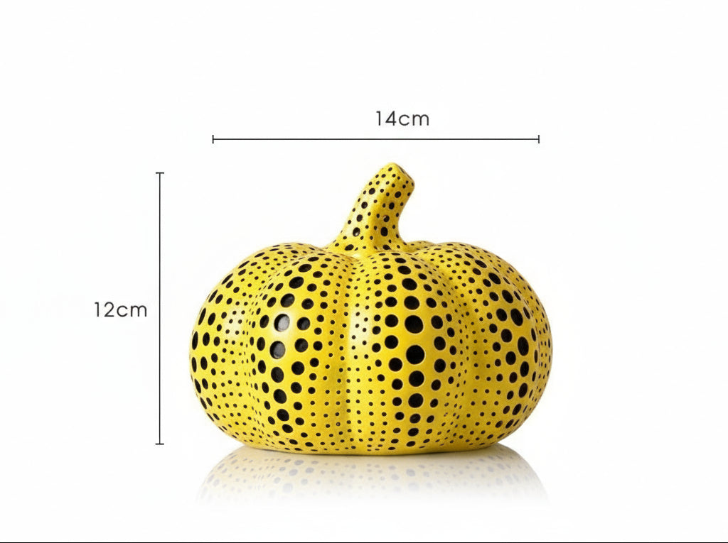Moderna Konstskulptur Pumpa i Yayoi Kusama Stil 0