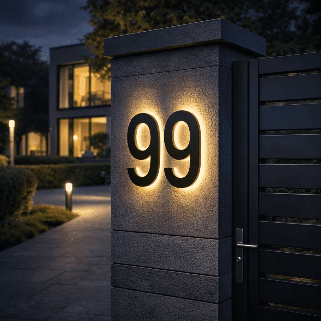 Moderna LED-husnummer för Hemmet 0