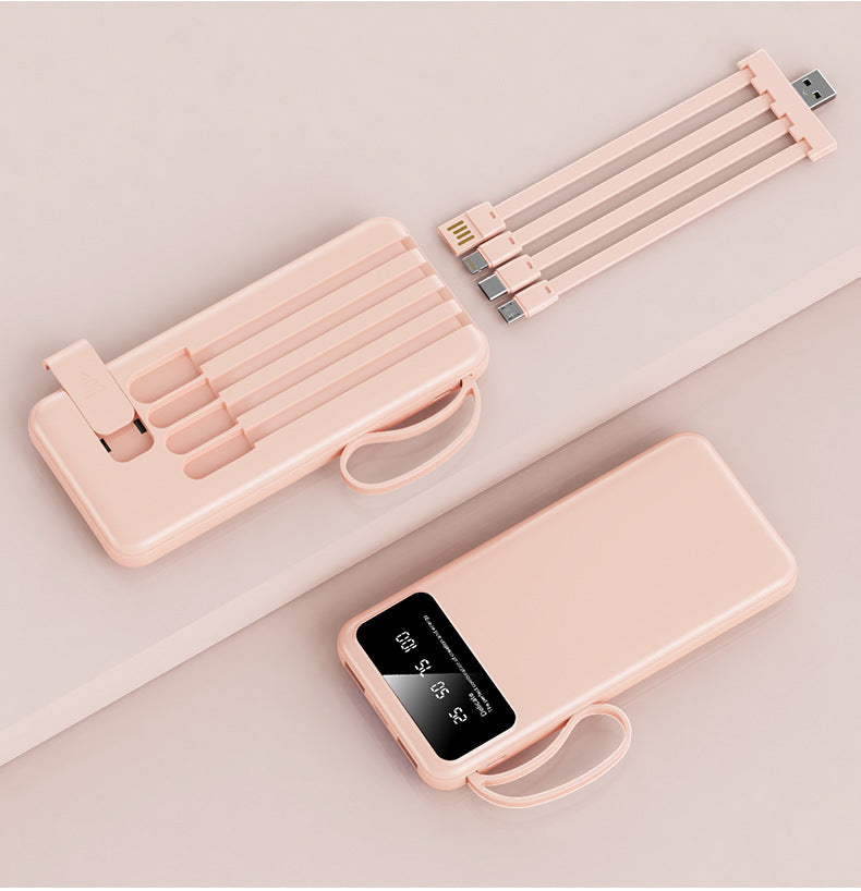 Multifunktionell Powerbank med Integrerade Laddningskablar för Resor och Vardag 0