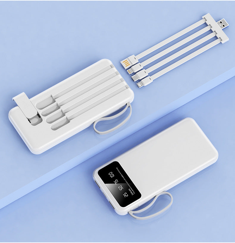 Multifunktionell Powerbank med Integrerade Laddningskablar för Resor och Vardag 1